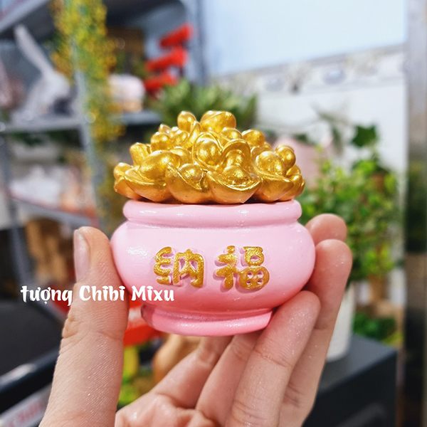 Chum vàng may mắn màu hồng